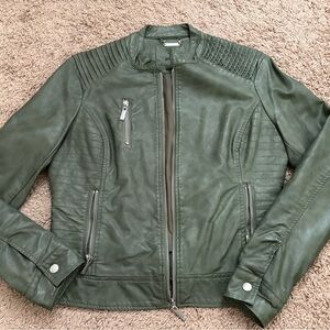 Women's Green Leather Jacket